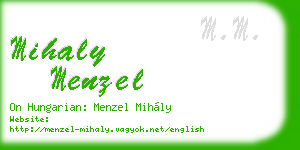 mihaly menzel business card